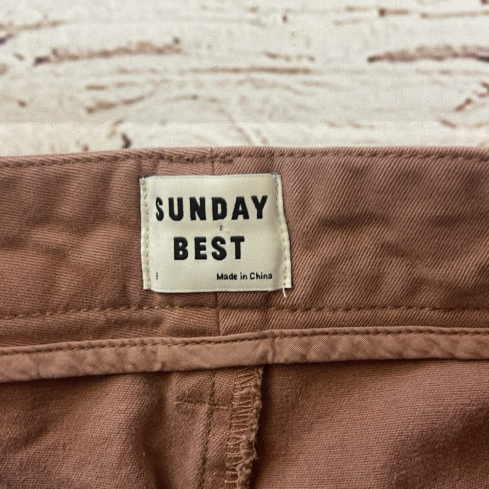 Sunday Best Jaden Pants In Salmon Summer Size‎ 8 100% Organic Cotton Inseam 29" - Picture 7 of 11
